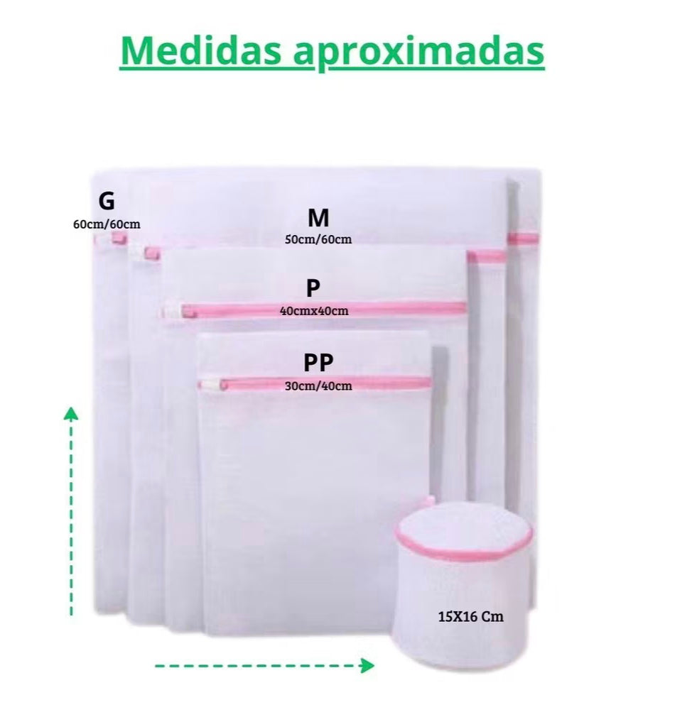 Kit Com 5 Saco Para Lavadora de Roupas Vários Tamanhos
