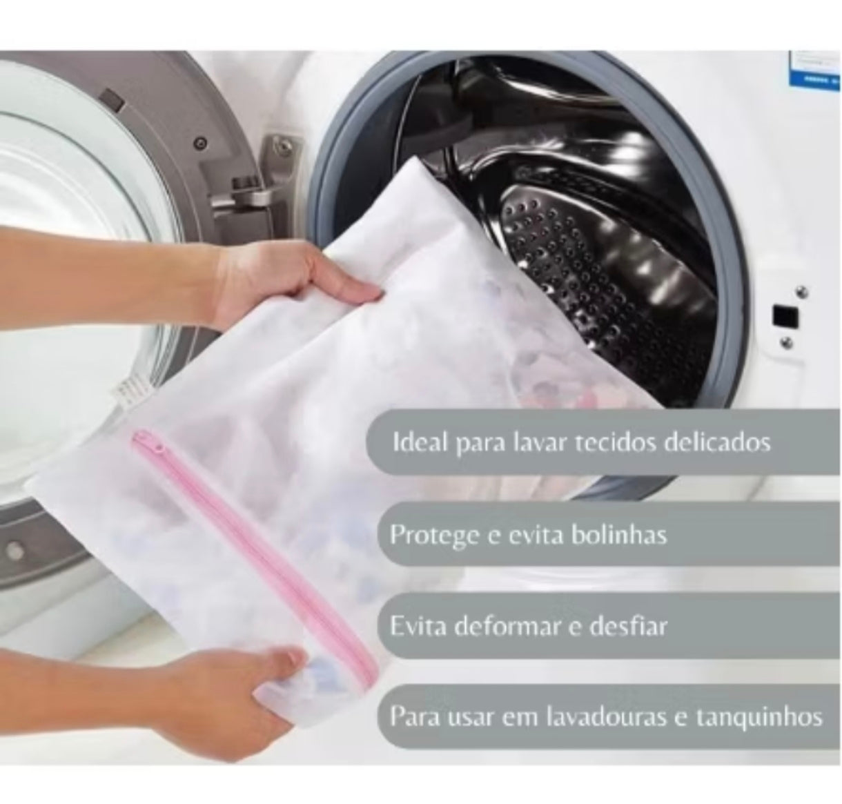 Kit Com 5 Saco Para Lavadora de Roupas Vários Tamanhos