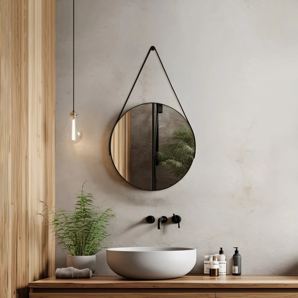 Adnet Elegance: O Espelho Redondo 30cm que Transforma Seu Ambiente