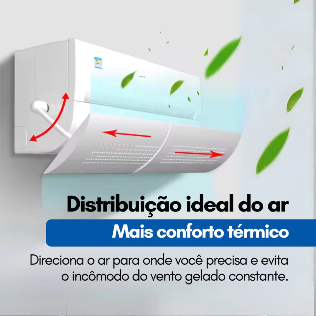Defletor Ar Condicionado Split Ajustável 60 a 105cm | Redireciona Fluxo de Ar