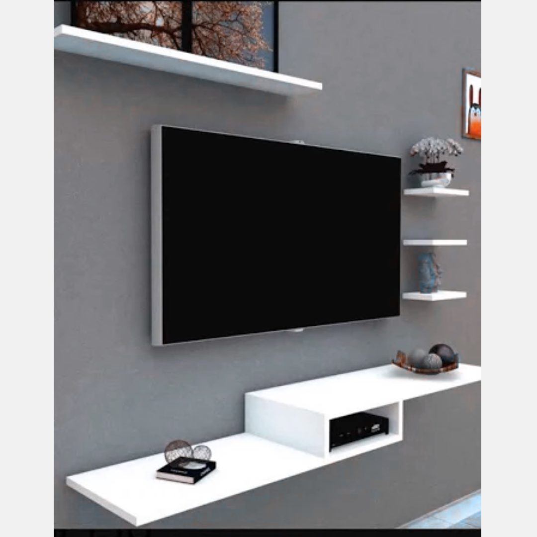 Rack Suspenso Para Quartos e salas com 4 Prateleiras/nicho