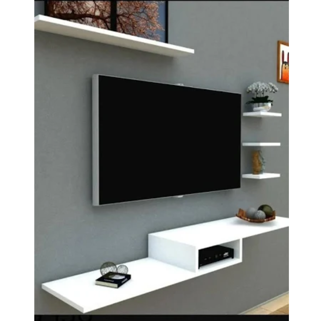 Rack Suspenso Para Quartos e salas com 4 Prateleiras/nicho