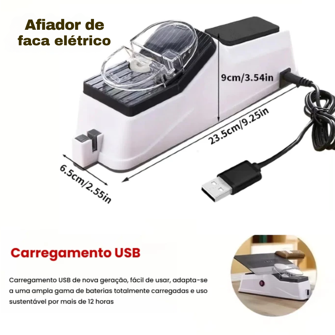 Amolador Afiador Elétrico de Facas e Tesouras Bivolt