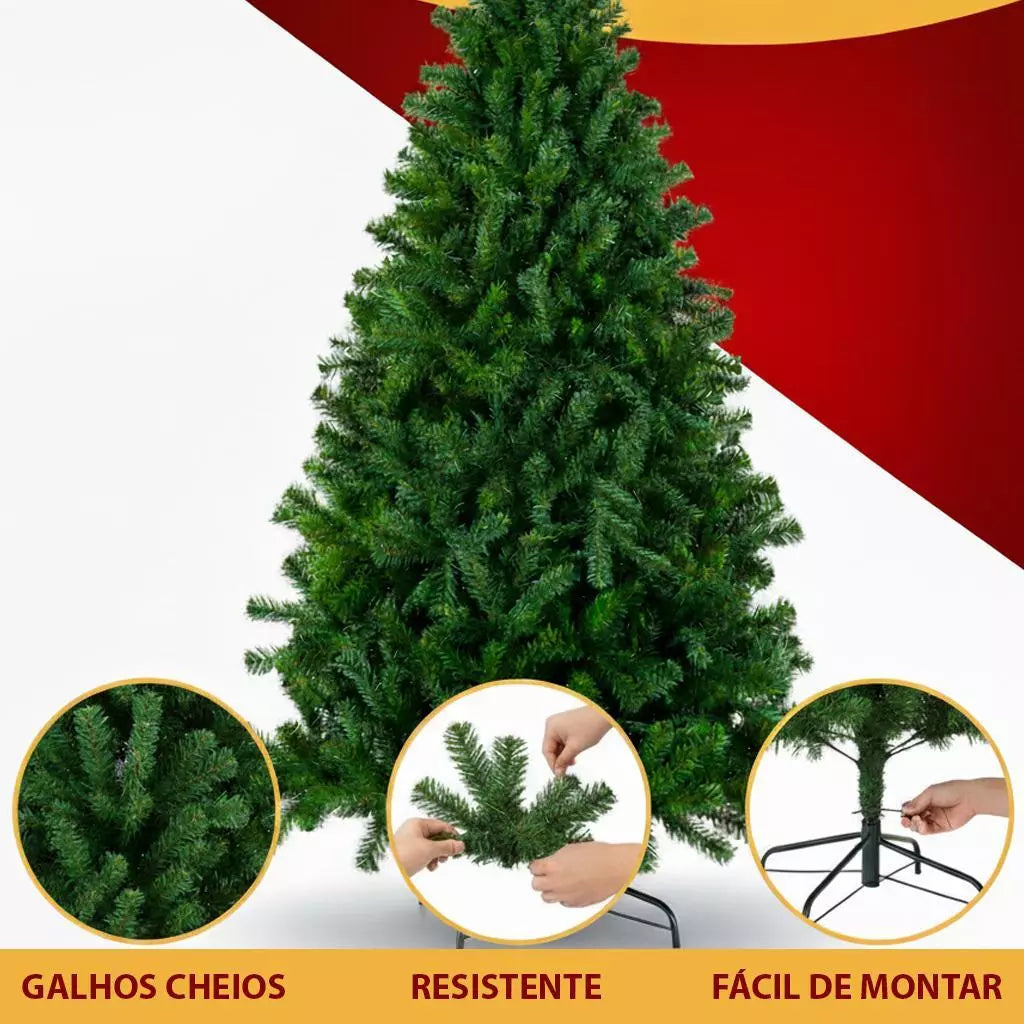 Árvore De Natal Pinheiro Luxo 1,80m 720 galhos