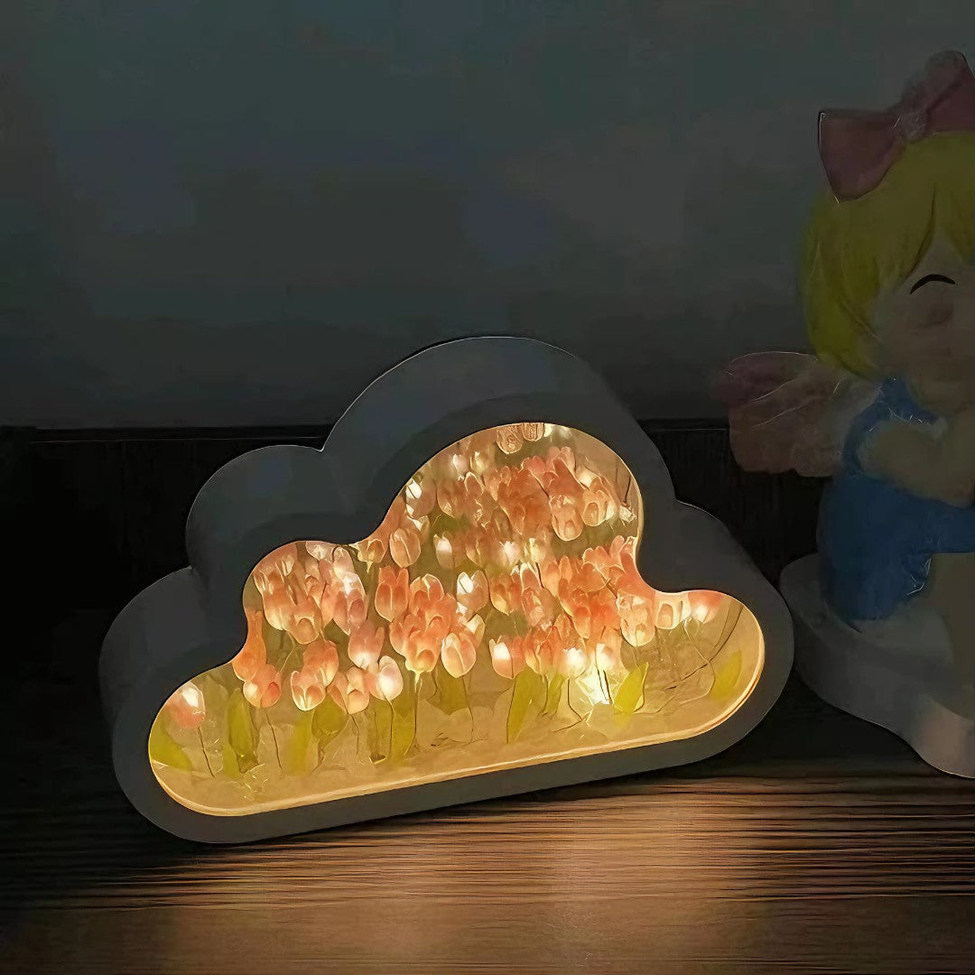 🌷 LumiTulip™ – Luminária de Mesa com Flores de Tulipa Românticas