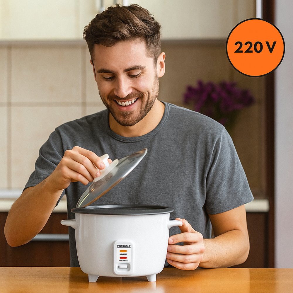 RiceChef Deluxe™ – A Panela Elétrica Compacta que Transforma Seu Arroz em Perfeição!