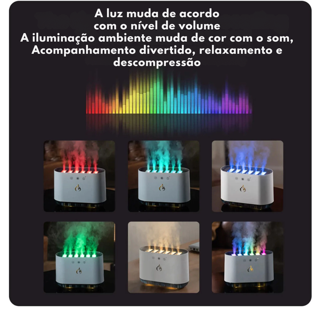 Umidificador Difusor Captação  ultrassônico de Ar Luz Led