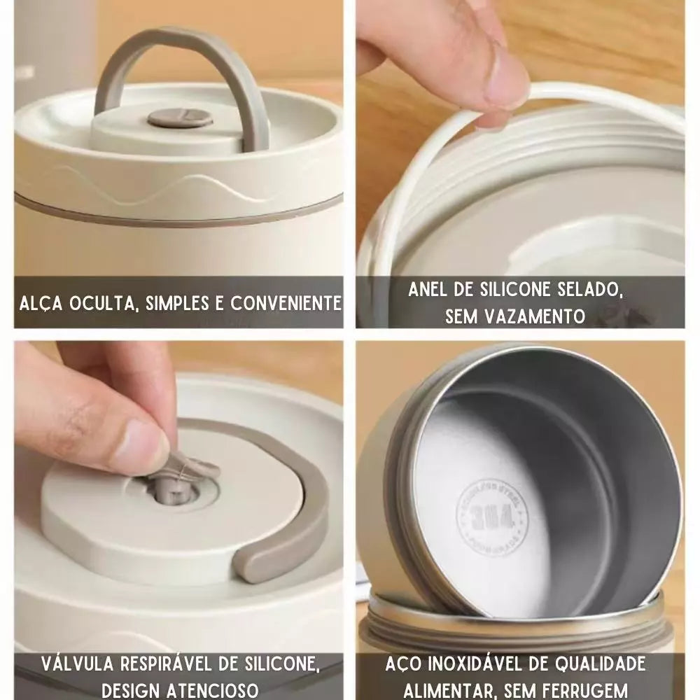 ThermoSeal Elite- O Recipiente Térmico Premium que Mantém Suas Refeições Perfeitas em Qualquer Lugar!
