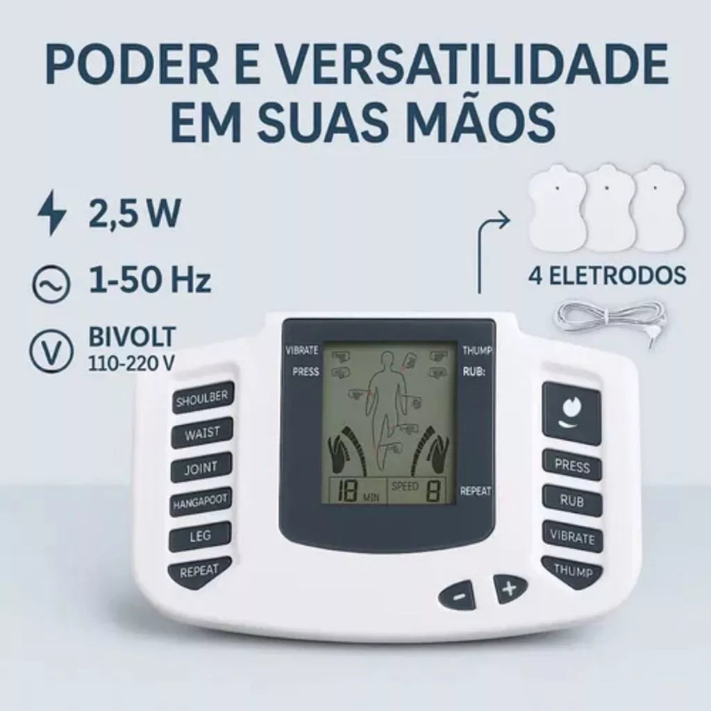 TENS PRO RELAX Aparelho Massageador De Fisioterapia Acupuntura