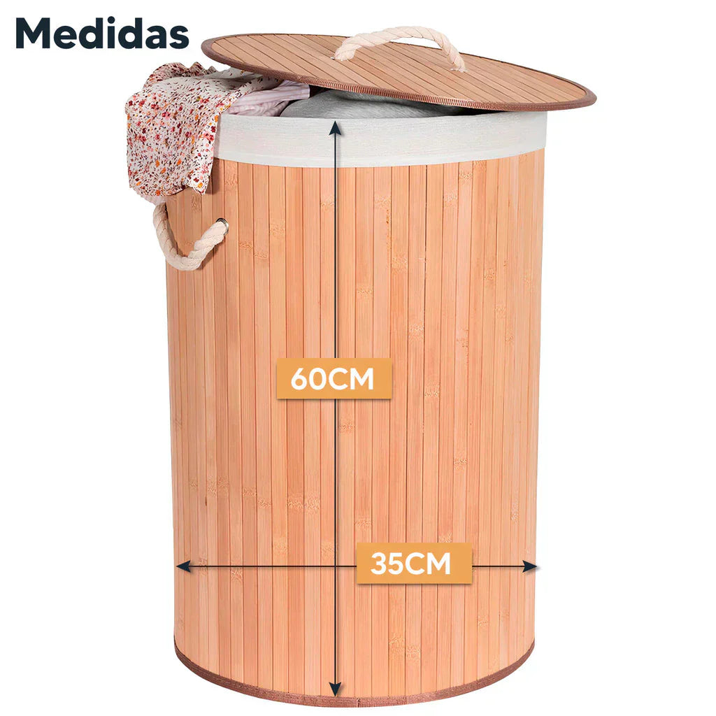 Cesto de Roupas Bamboo Circle
