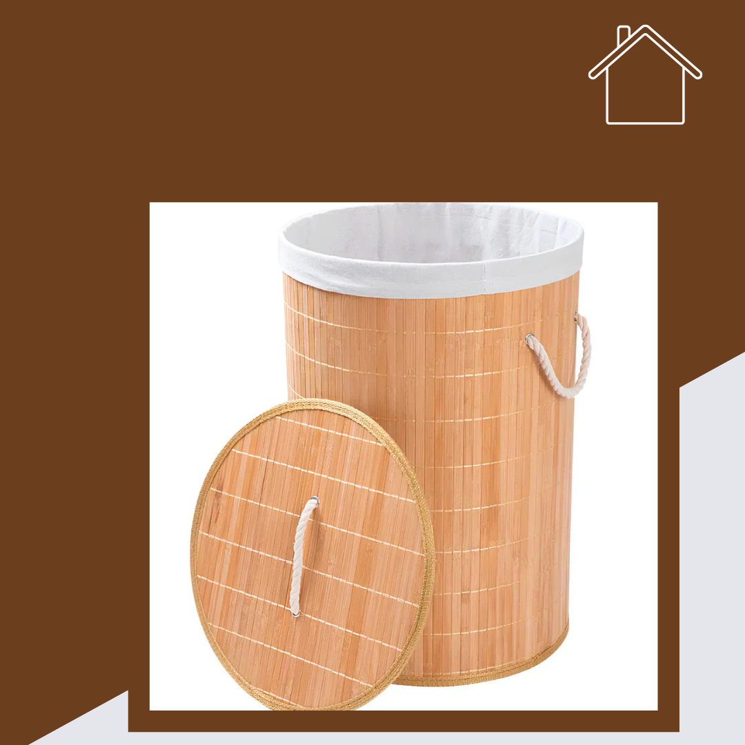 Cesto de Roupas Bamboo Circle