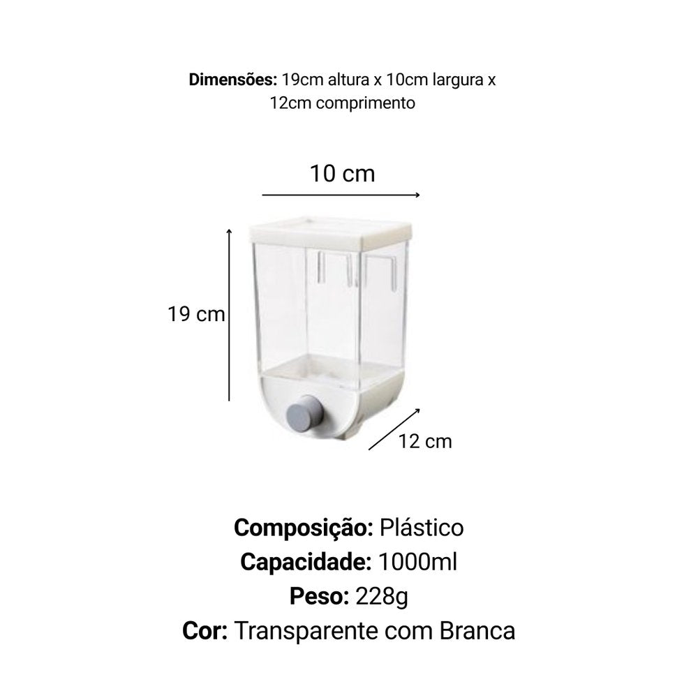 Cozinha Clean  Dispenser Organizador  Suspenso com Dosador Inteligente