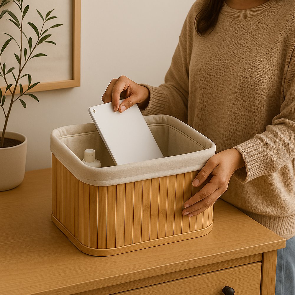 Organic Home Kit 3 Cesto Organizador em Bambu