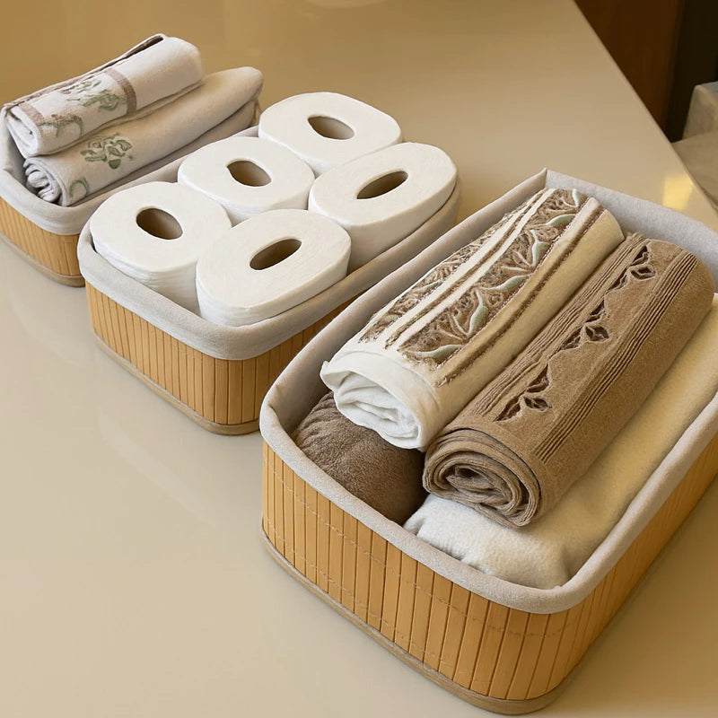 Organic Home Kit 3 Cesto Organizador em Bambu