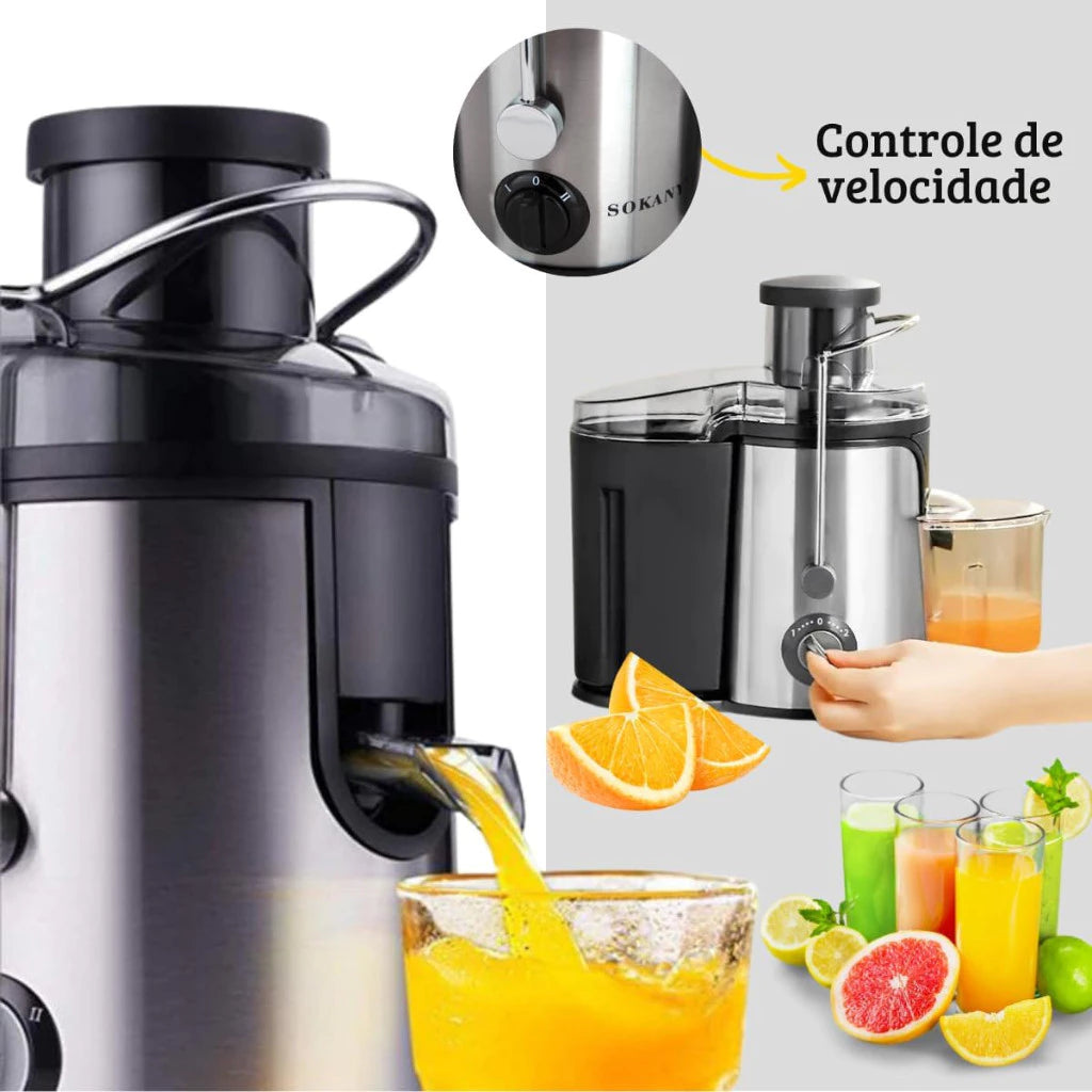 Juicer Premium Centrífuga Elétrica Profissional 1500W Inox