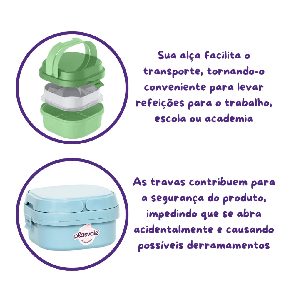 Pote Hermético Marmita Fit  Premium ( Compre 1 Leve 2 )