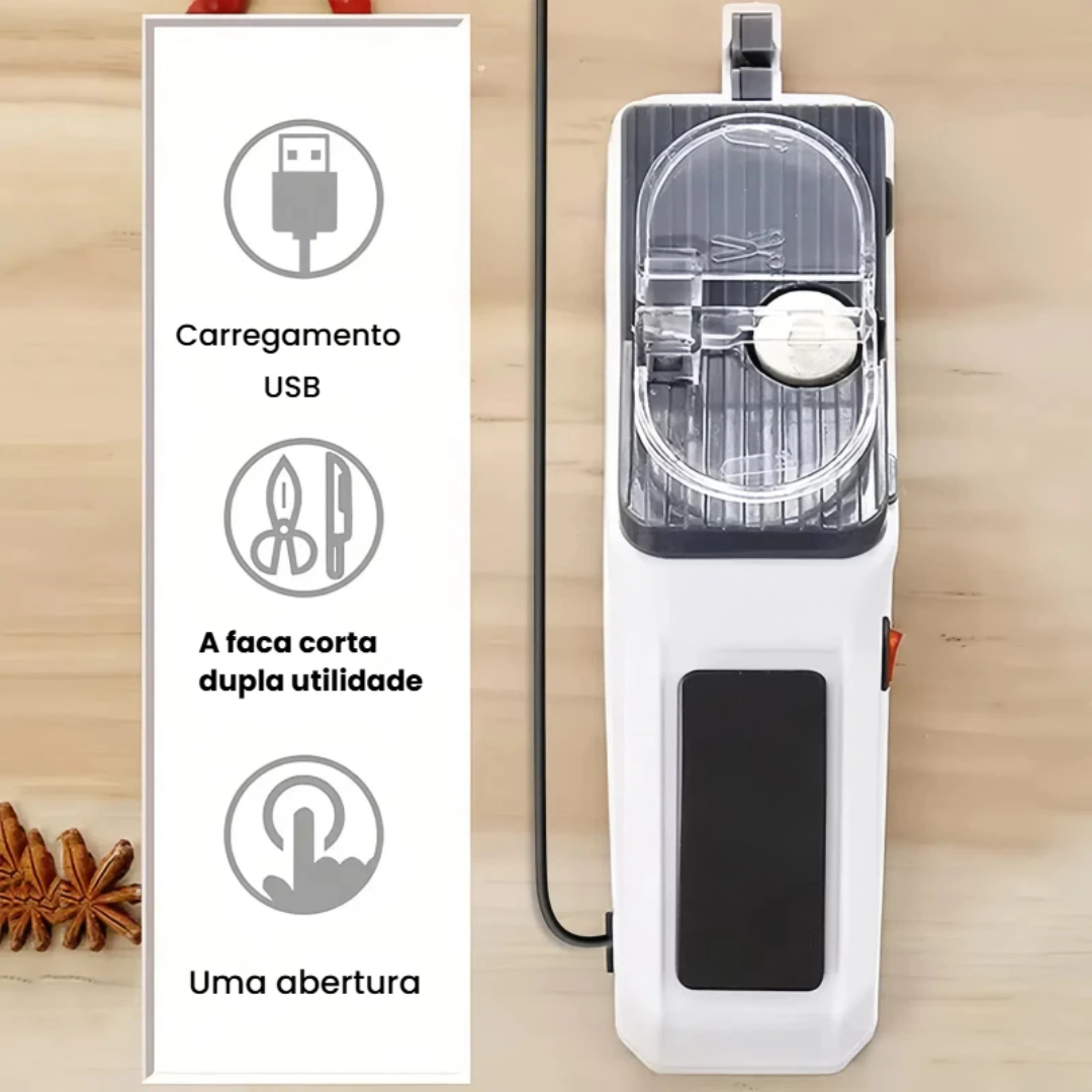 Amolador Afiador Elétrico de Facas e Tesouras Bivolt