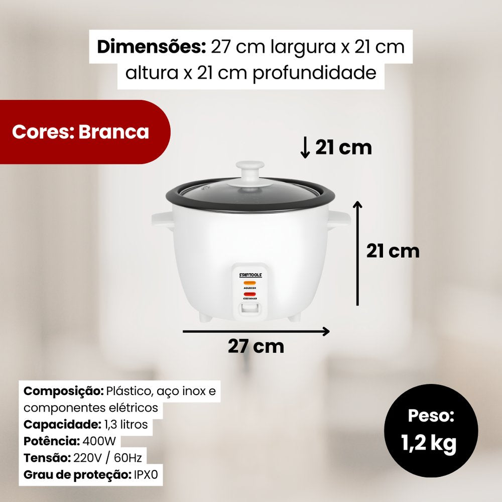 RiceChef Deluxe™ – A Panela Elétrica Compacta que Transforma Seu Arroz em Perfeição!
