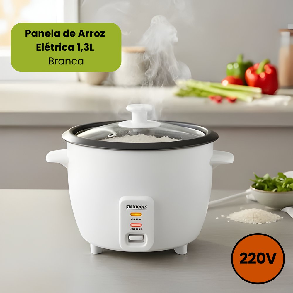 RiceChef Deluxe™ – A Panela Elétrica Compacta que Transforma Seu Arroz em Perfeição!