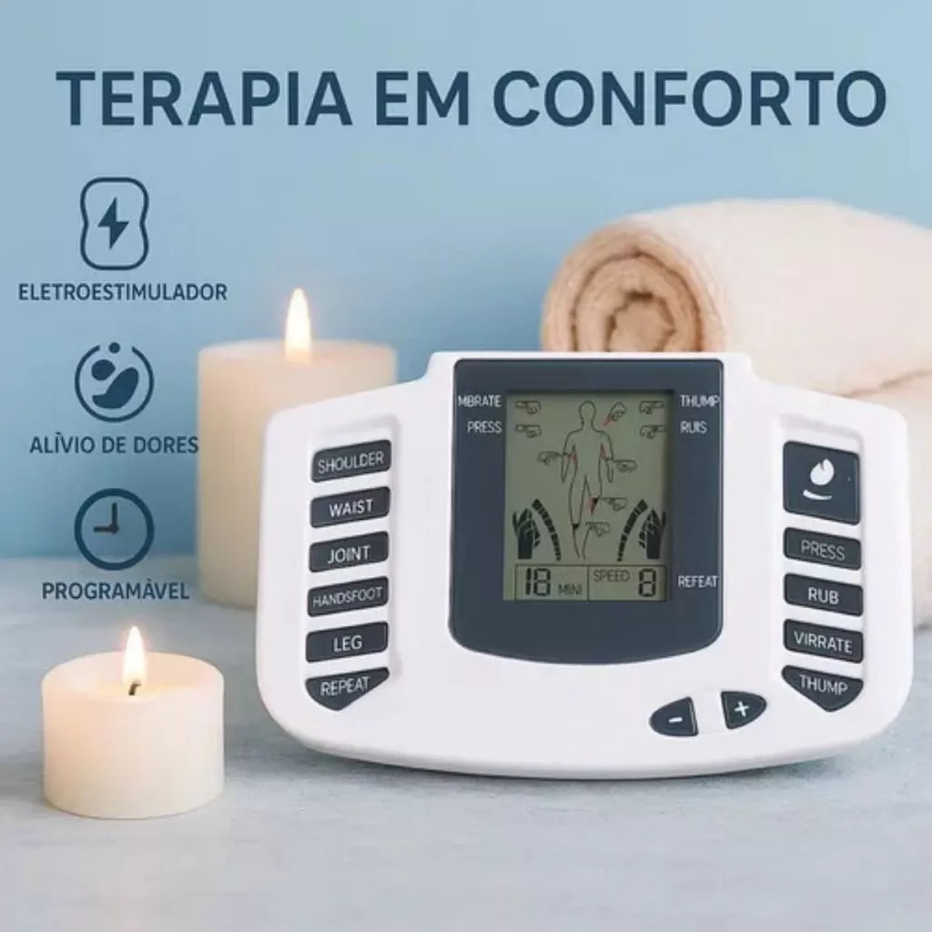 TENS PRO RELAX Aparelho Massageador De Fisioterapia Acupuntura