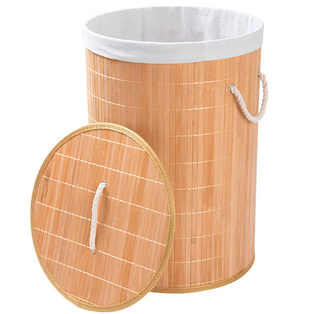 Cesto de Roupas Bamboo Circle