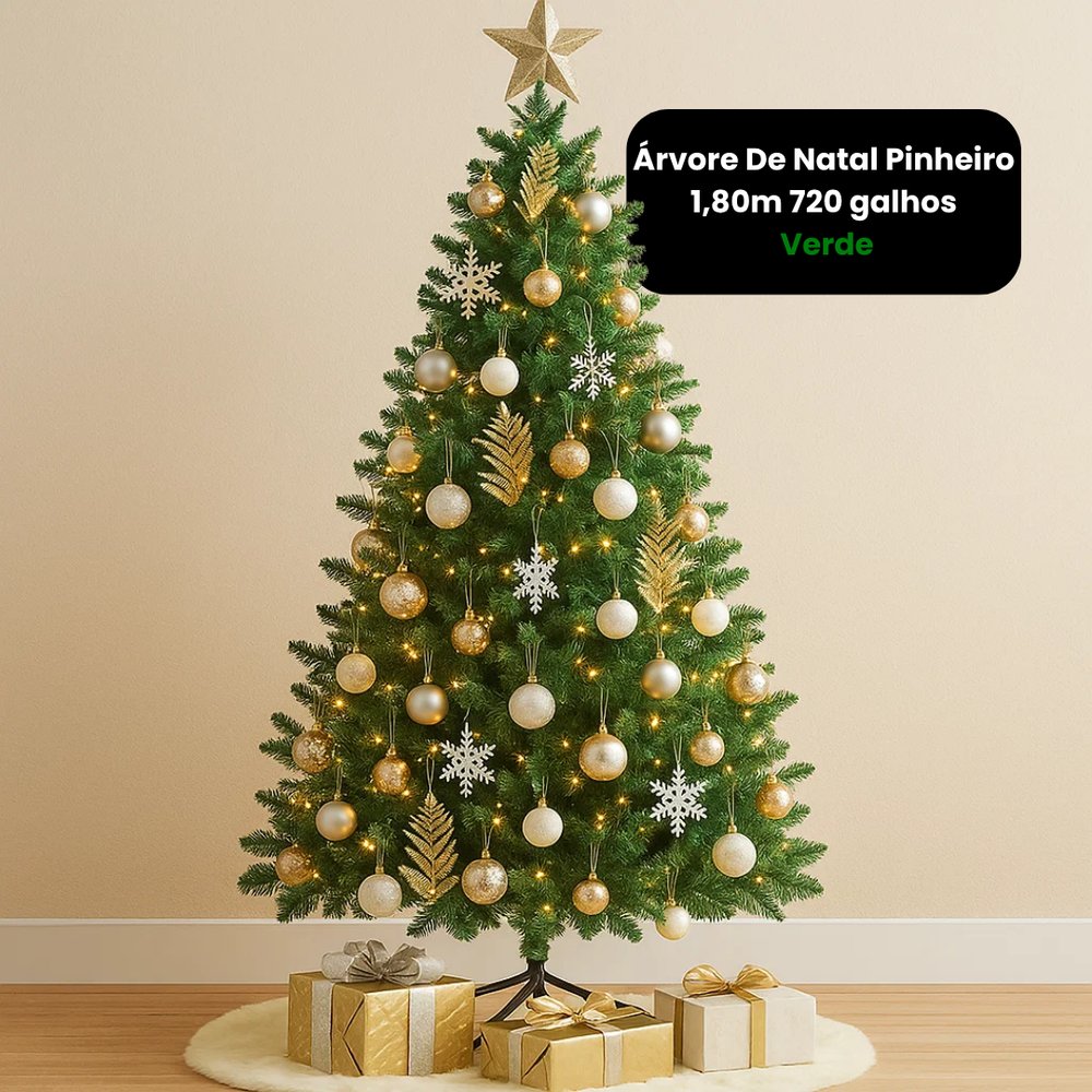 Árvore De Natal Pinheiro Luxo  1,80m 720 galhos