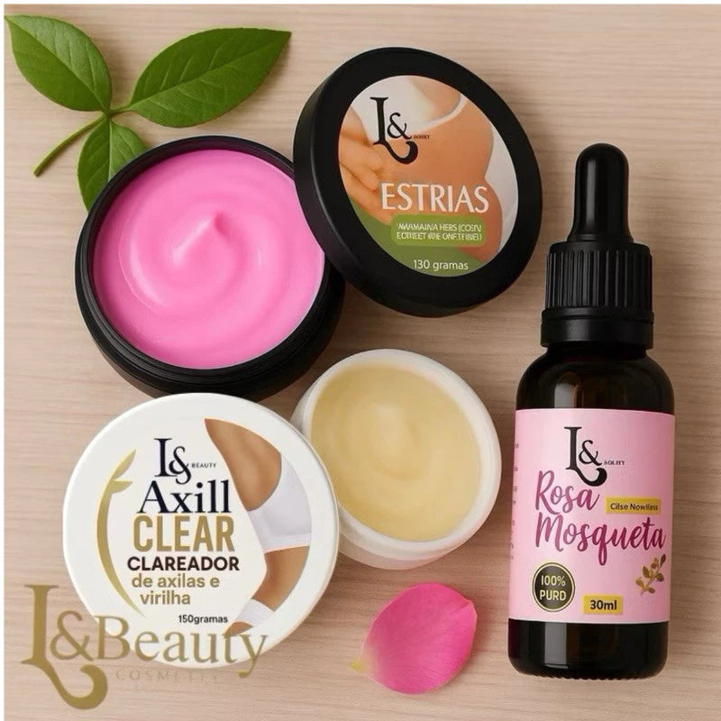 Clareador Axilas & Virilha e Redutor de Estrias L&Beauty ( Compre 1 Leve 2 )