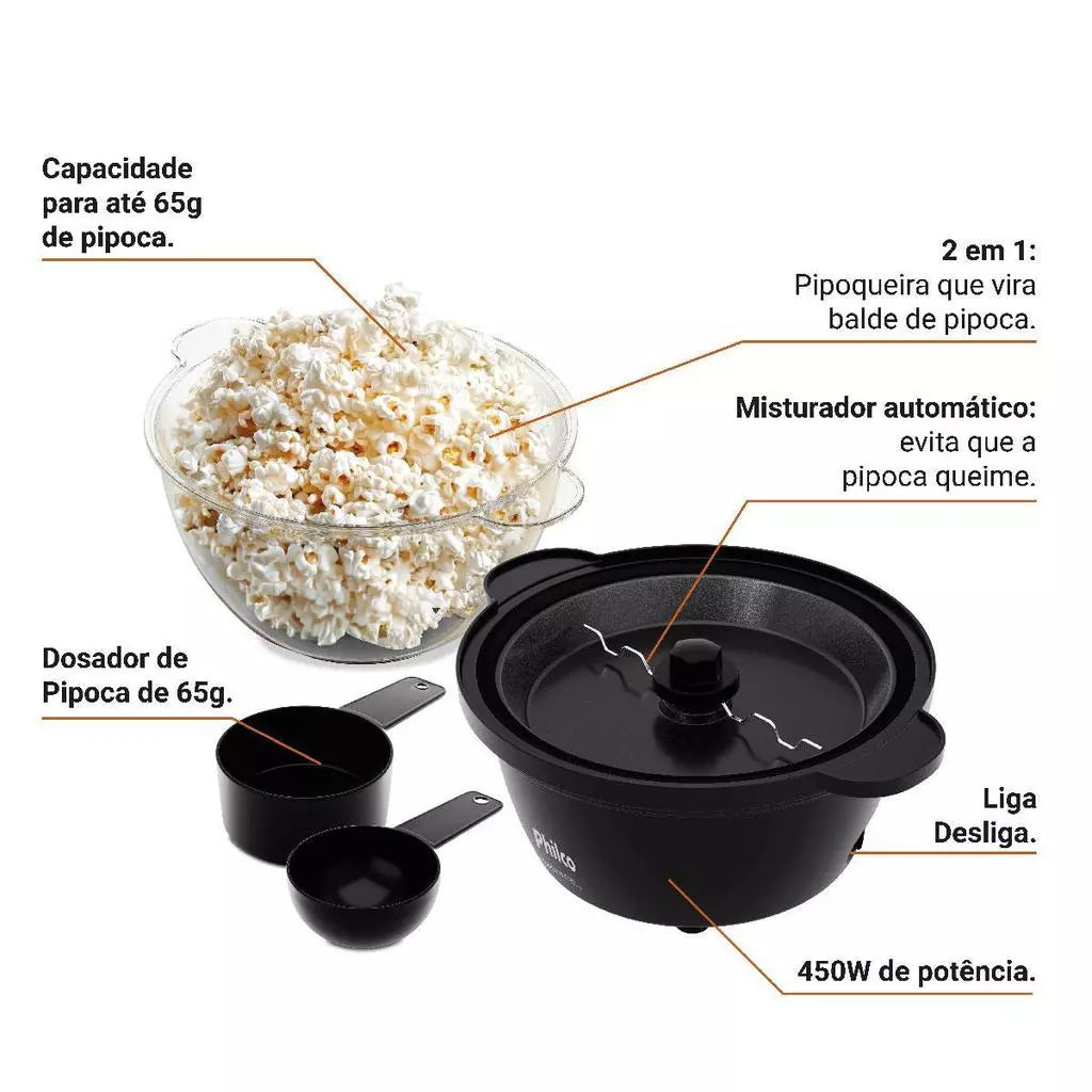 O Sabor da Diversão em Casa: Pipoqueira Elétrica Philco 2 em 1 Antiaderente!