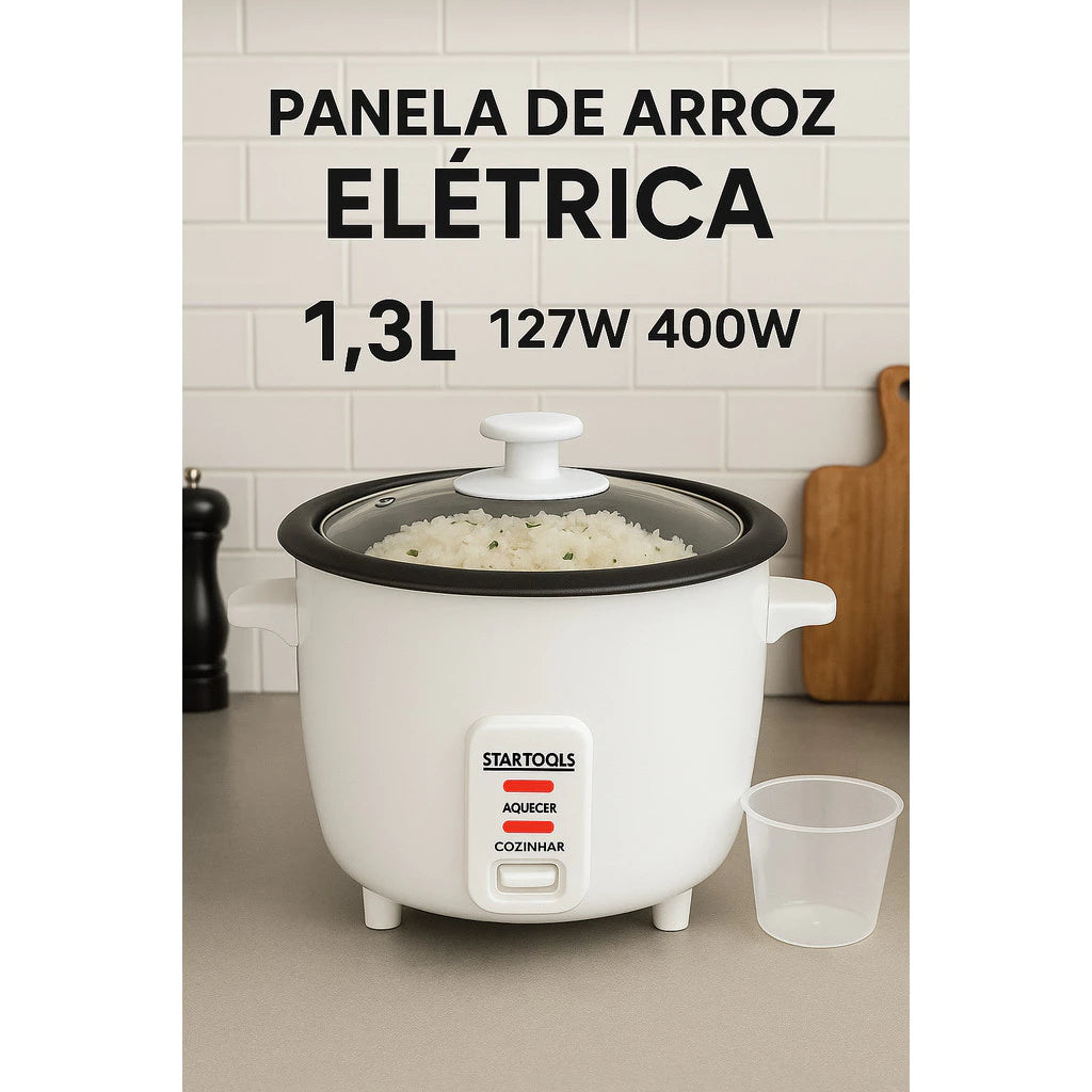 RiceChef Deluxe™ – A Panela Elétrica Compacta que Transforma Seu Arroz em Perfeição!